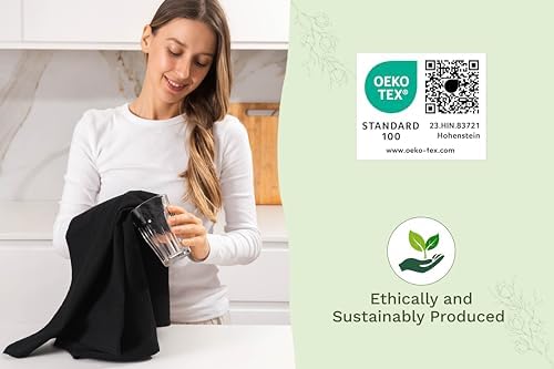 Organic Cotton Black Tea Towels - Image 7
