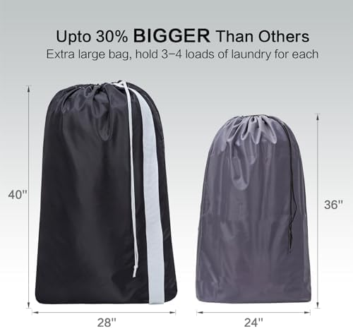 HOMEST XL Laundry Bag with Strap, Clothes Organizer - Image 3
