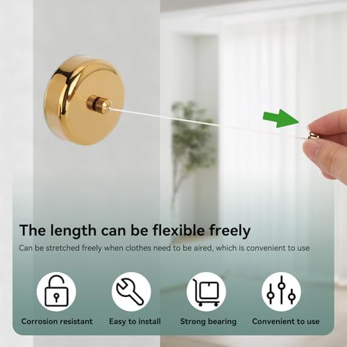 Retractable Clothesline Indoor, Laundry Line Clothes - Image 3