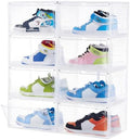 Shoe Boxes Set of 8, Stackable Large Shoe Organizer by beehomay