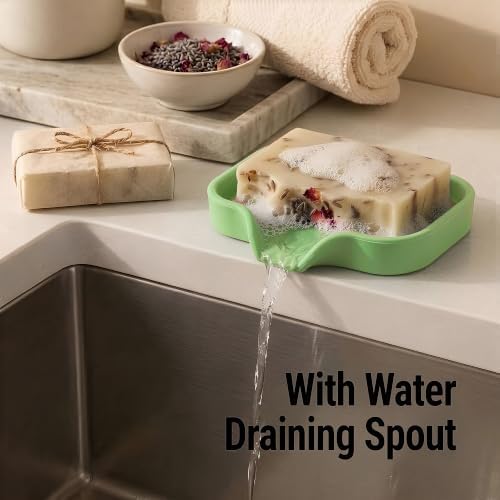 Zulay Kitchen Small Silicone Sponge Holder – Space-Saving Sink Organizer Tray - Image 2