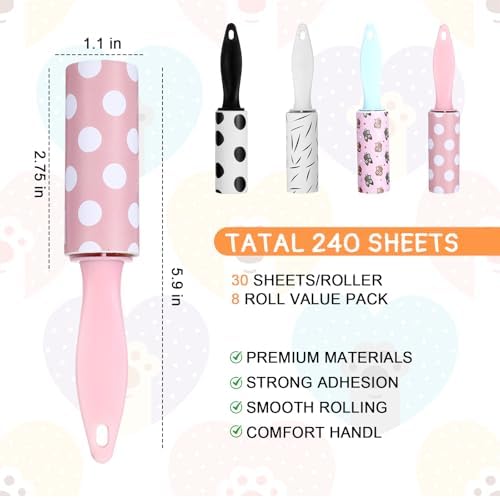 8pcs Mini Lint Roller for Travel, Travel Lint Roller Mini Small Lint Rollers - Image 2
