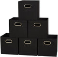 Household Essentials Foldable Fabric Storage Bins 6 Piece Set, Strong by HouseholdEssentials
