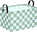 MAIZMZ Sage Checkered Storage Basket Baby Toys Organizer Bins Decorative Gifts by MAIZMZ