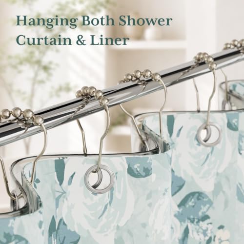 Bathway Shower Curtain Rings, Shower Curtain Hooks Nickel Shower Rings - Image 3