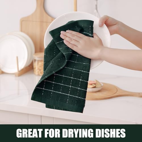 Homaxy 100% Cotton Terry Kitchen Dish Cloths, 12 Pack - Image 4