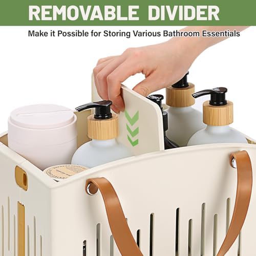 Portable Shower Caddy Collapsible Plastic Shower Basket Tote - Image 4