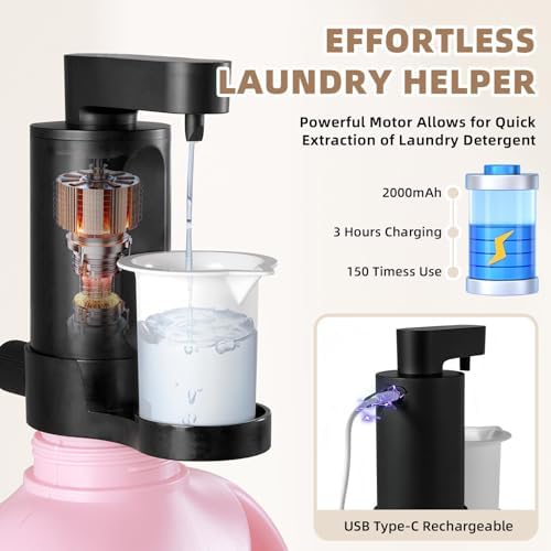 Electric Laundry Detergent Dispenser, USB-C Rechargeable Automatic Laundry - Image 6