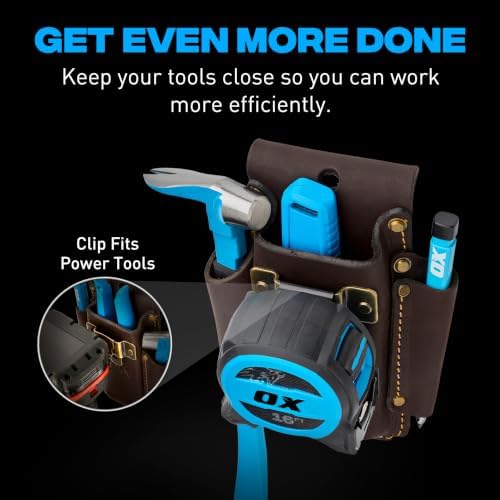 OX Tools Leather Tool Holsters & Pouches – Hammer, Tape Measure, Utility & - Image 4