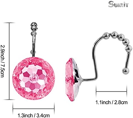 Sunlit Luxury Design Round Hot Pink Diamond Crystal Gem Bling - Image 2