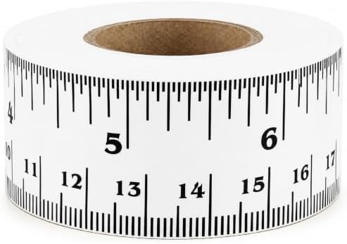 ChromaLabel Adhesive Measuring Tape, 12 Inch Ruler, 1 Inch x 13.9 Yd by ChromaLabel