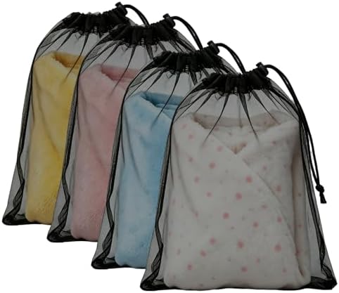 4 Pack Mesh Travel Laundry Bag 16" x 20"Extra Large Dirty Clothes Organizer by Unknown