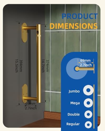 RUACQ Paper Towel Holder Under Cabinet, Stainless Steel, Brushed Gold - Image 6