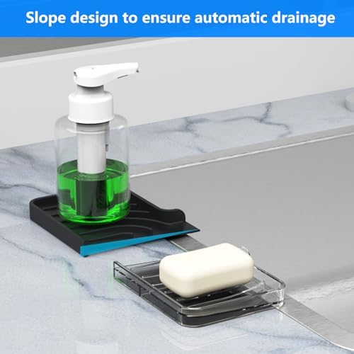 Sponge Holder for Kitchen Sink, Dish Sponge Holder Soap Tray - Image 5