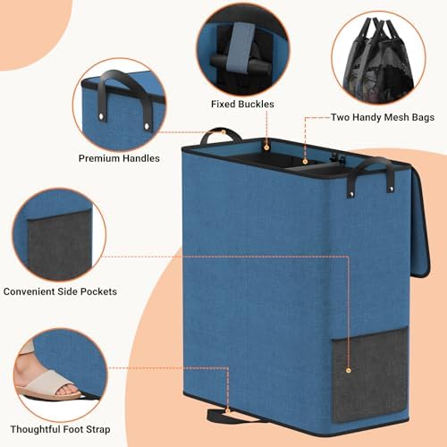 136L 2 Section Laundry Hamper - Image 3