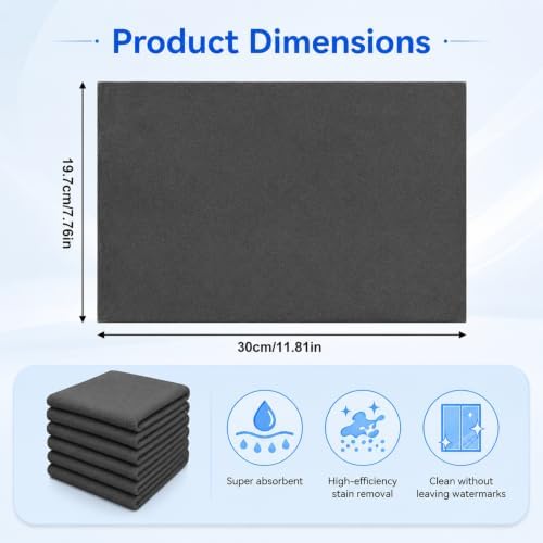 Magic Cleaning Cloth 6-Pack, Reusable Microfiber - Image 2