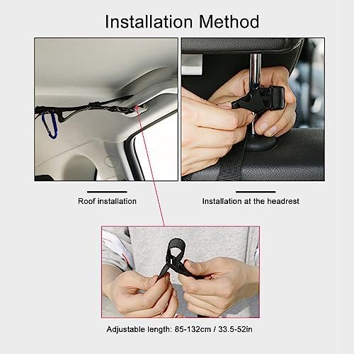 Car Clothes Hanger, Camping Storage Strap Car Clothes Line Clothes Drying Rope - Image 2