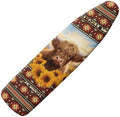 Aztec Highland Cattle Ironing Board Cover and Padding Standard Size Boho Table by Tongluoye