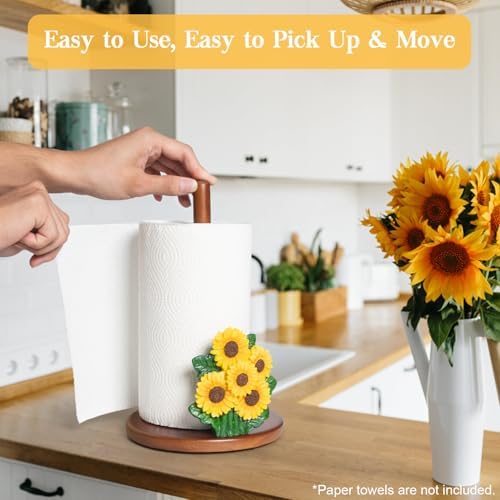 Sunflower Paper Towel Holder Yellow Sunflower Kitchen Decor and Accessories - Image 5