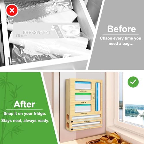 MSJGA Magnetic Food Bag Storage Organizer - Image 6
