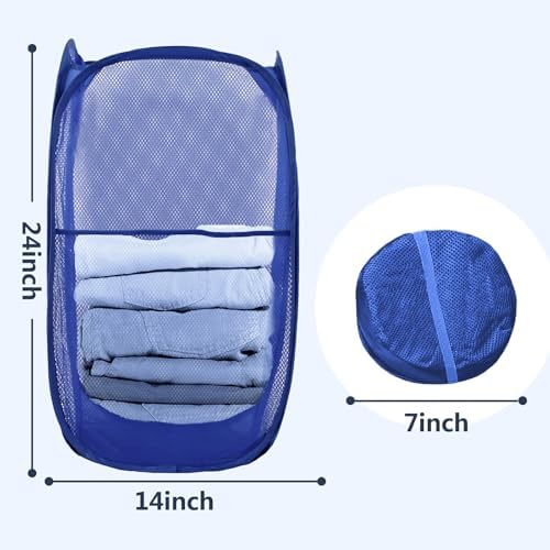Pop Up Laundry Hamper, Mesh Laundry Basket Collapsible, Foldable Hamper - Image 2