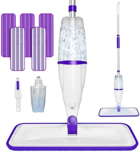 Spray Mops for Floor Cleaning: Wet Dry Mops Refillable Hardwood Floor Mop by EXEGO