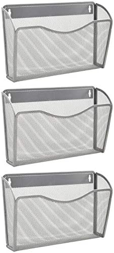 EASEPRES 3 Single Pocket Mesh Hanging File Organizer, Vertical Wall Mounted by EASEPRES