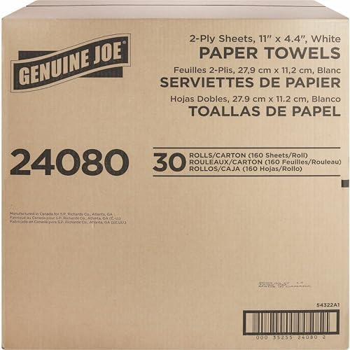 Genuine Joe-GJO24080 2-Ply Household Roll Paper Towels - Image 2