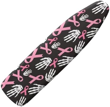 Skeleton Hand Pink Ribbon Ironing Board Cover, Breast Cancer Awareness by Daulesho