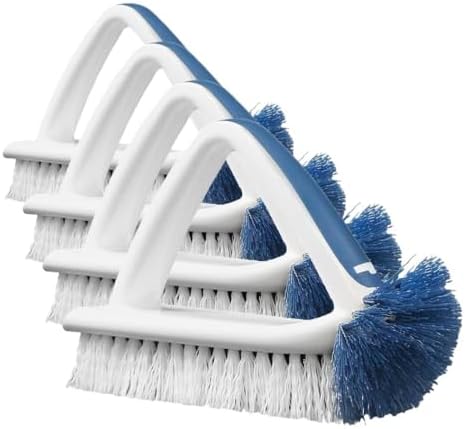 Unger 2-in-1 Scrubber Brush Tool, Crevice Cleaning Supplies, Dishwasher Safe by Unger