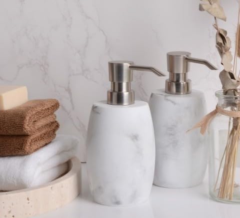 Clasin Home Resin Soap Dispenser Set 2, Refillable Hand Soap Dispenser - Image 5