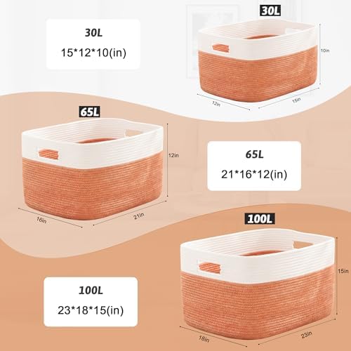 Artfeel Blanket Basket, Rectangle Woven Baskets - Image 5