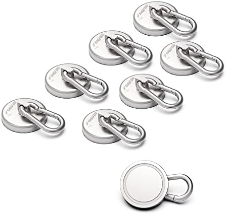 Ant Mag Magnetic Hooks Heavy Duty Neodymium, 140LBS Swiveling Carabiner by AntMag