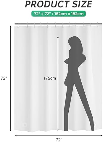 AmazerBath Frosted Shower Curtain Plastic 72x72 Inches, Heavy Duty Shower - Image 7