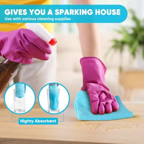 Orighty Microfiber Cleaning Cloth Bulk, 50 Pack Cleaning Rags 12x11 inch - Image 3