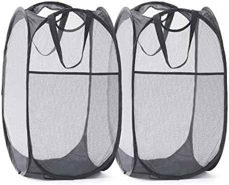 TECHMILLY Collapsible Mesh Pop Up Laundry Hamper by TECHMILLY