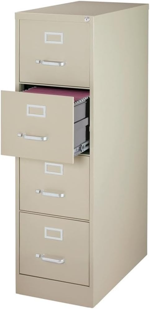 Scranton & Co Set of 2 26.5" D 4-Drawer Letter Width Vertical Filing Cabinet