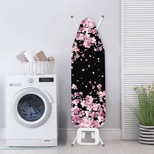 Ironing Board Cover, Blossom Cherry Ironing Board Pad Cover Protector Resists - Image 3