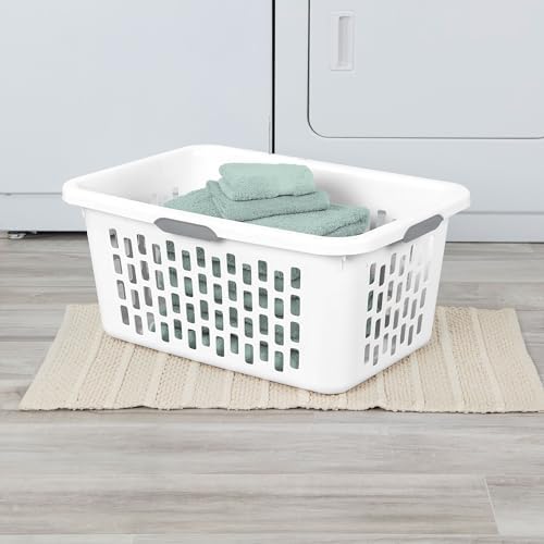Sterilite Laundry Basket, Plastic Clothes Hamper, Large Rectangle Bin - Image 4
