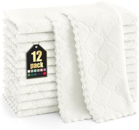 Homaxy 12 Pack Super Soft & Absorbent Dish Cloths by Homaxy