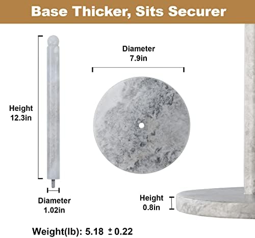 Koville African Natural Marble Paper Towel Holder Countertop, Genuine Stone - Image 3
