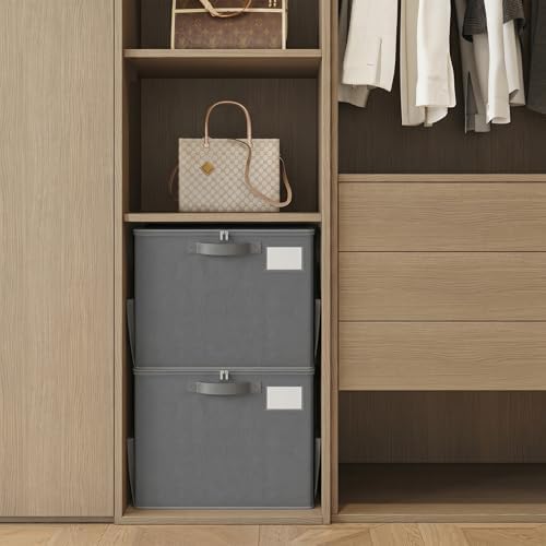 Varhomax Shoe Organizer Box for Closet, Fabric Storage Basket - Image 2
