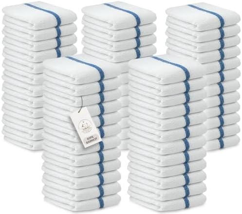 Bar Mop Towels Pack of 60 – Bulk Terry Cleaning Rags 16"x19" – Absorbent by ASTILTEXCottonTowels