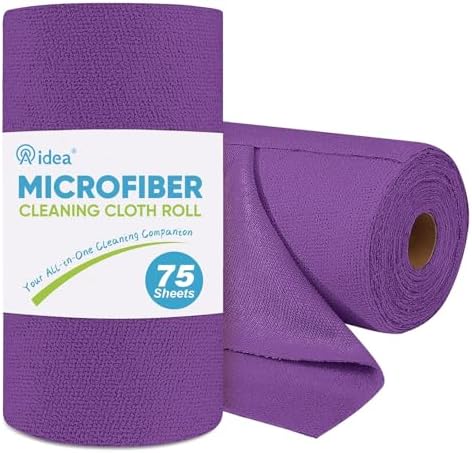 AIDEA Microfiber Cleaning Cloth Roll-75PK, 11.5"×11.5" by AIDEAHOME
