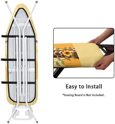 Sunflower Giraffe Ironing Board Cover and Pad 15x54 Inch Standard Ironing Board - Image 5