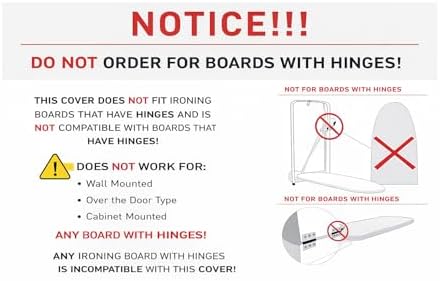TIVIT Ironing Board Cover 14 x 44, Made in Italy. Pro Grip Pad Covers w/3 - Image 6