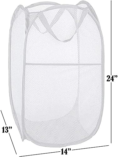 BATTOO Deluxe Strong Mesh Pop up Laundry Hamper Basket - Image 2
