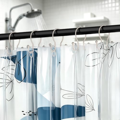 OEH Shower Curtain Hooks, Metal Shower Curtain Hangers, Double Hook Shower - Image 7