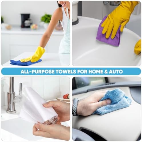 AIDEA Microfiber Cleaning Cloth Roll-50PK, Reusable Paper Towels 11.5×11.5" - Image 5