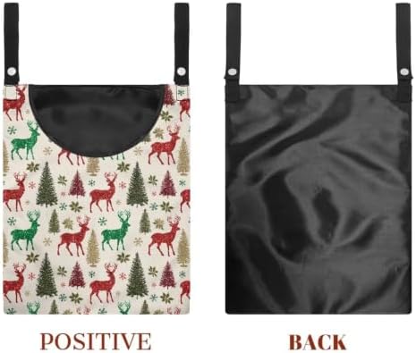 Christmas Deer Hanging Peg Bag, Heavy Duty Clothespin Storage - Image 7